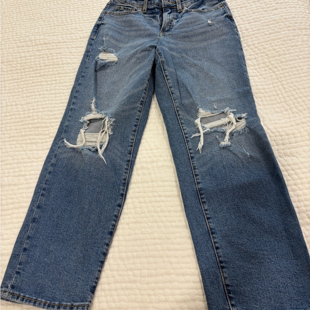 Size 4P O.G.Loose Old Navy Distressed Blue Women's Jeans
